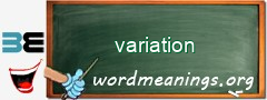 WordMeaning blackboard for variation